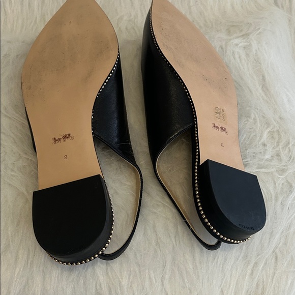 Coach Elegant Black Slingback Flats - Picture 2 of 8